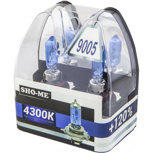 Галогенні лампи Sho-Me 9005(HB3) 4300K +120 (2 шт.)