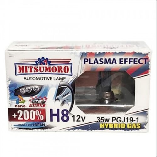 Галогенні автолампи Mitsumoro H8 35w +200 plasma effect (2 шт.)