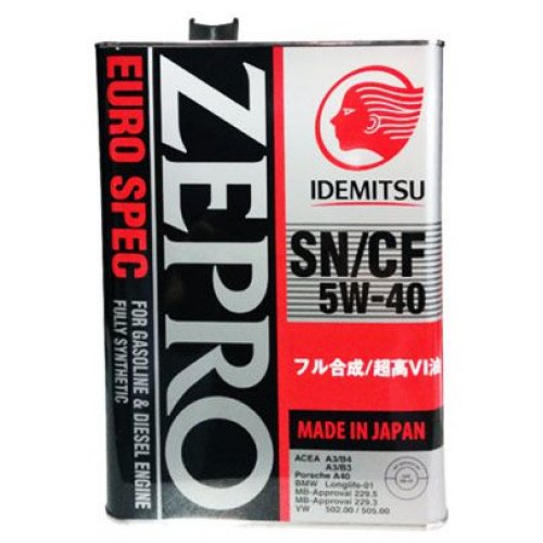 Моторное масло Idemitsu Zepro Euro Spec SN/CF 5W-40 4 л