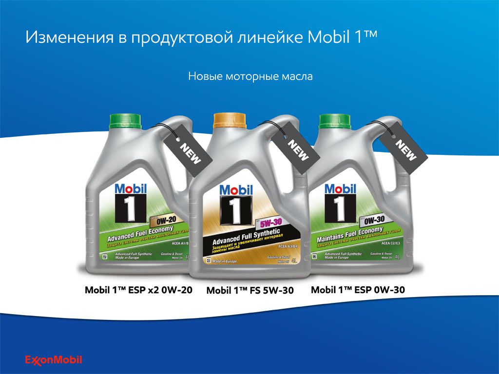 Новые продукты в линейке моторных масел Mobil 1