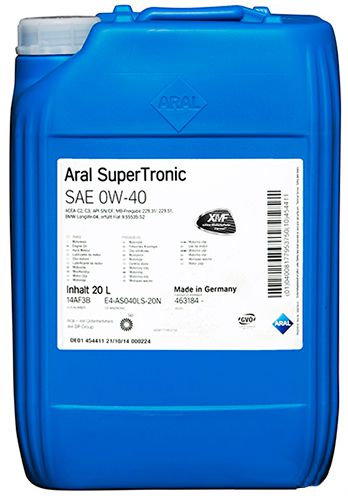Моторное масло Aral SuperTronic 0W-40 20 л