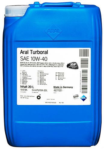 Моторное масло Aral Turboral 10W-40 20 л